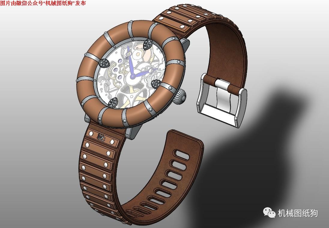 【生活艺术】wc机械手表( 详细内部结构构造)3d模型图纸 solidworks
