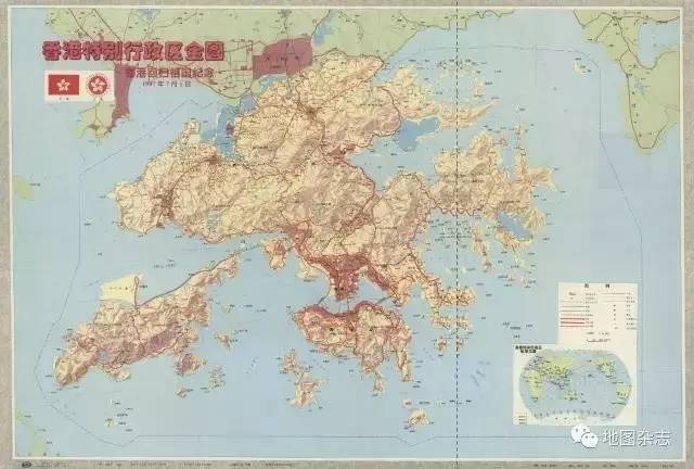 中国地图出版社 年代:1997年7月 该图是为纪念香港回归祖国由中国地图图片