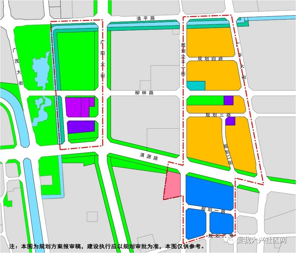 本次规划范围位于北京市大兴区团河农场西侧地区,按大兴街区控规编码