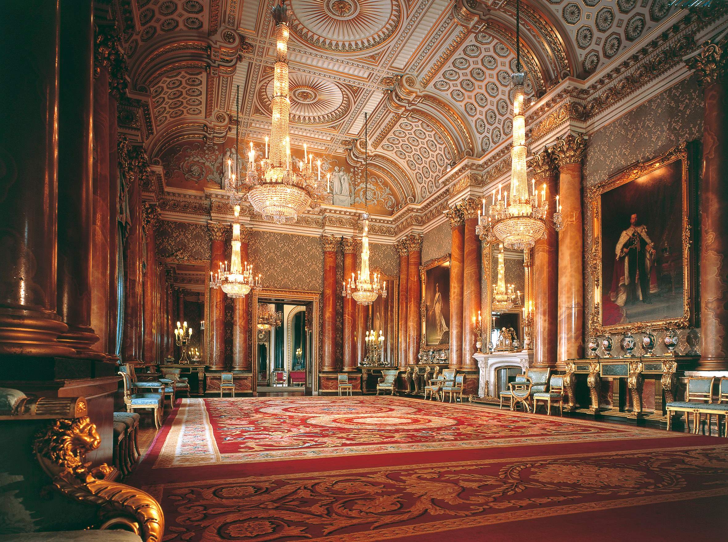 超奢华的英国白金汉宫是如何接待贵宾的