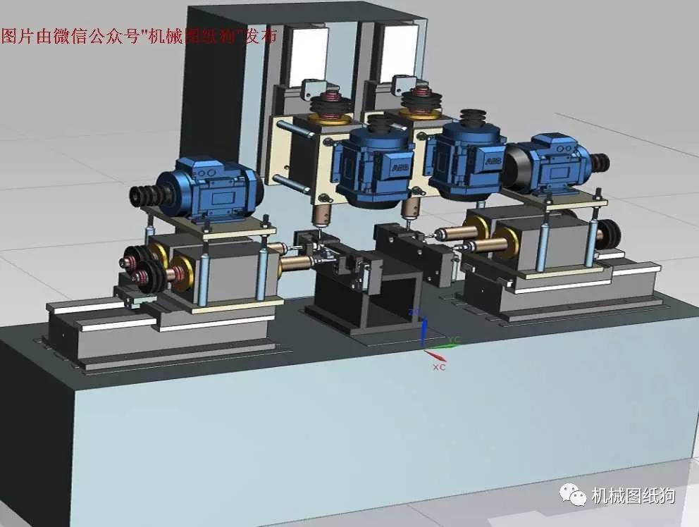 【工程机械】六轴钻床(六轴钻孔机)3d模型 ug(nx)设计