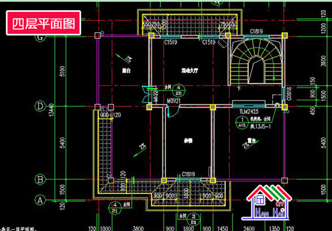 新中式四层复式房屋设计图,建好绝对村里最耀眼的