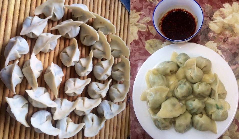 沙葱能做包子自然也能做饺子,隔着饺子皮就能看到青翠的沙葱,吃到嘴里