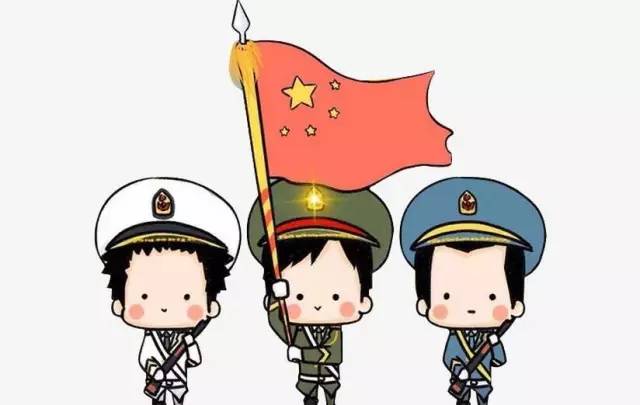 中国军人卡通简笔画