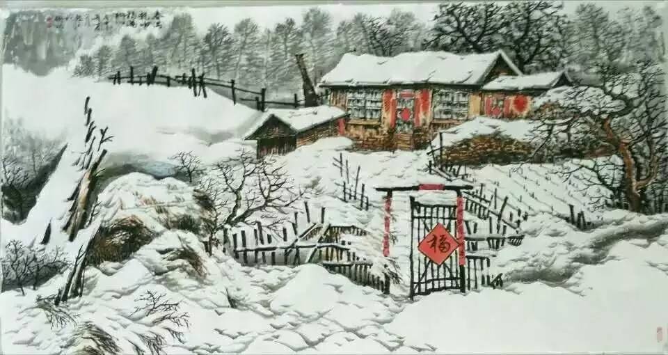 山水画雪景的画法