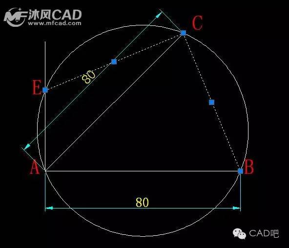 cad三点画圆的逆用