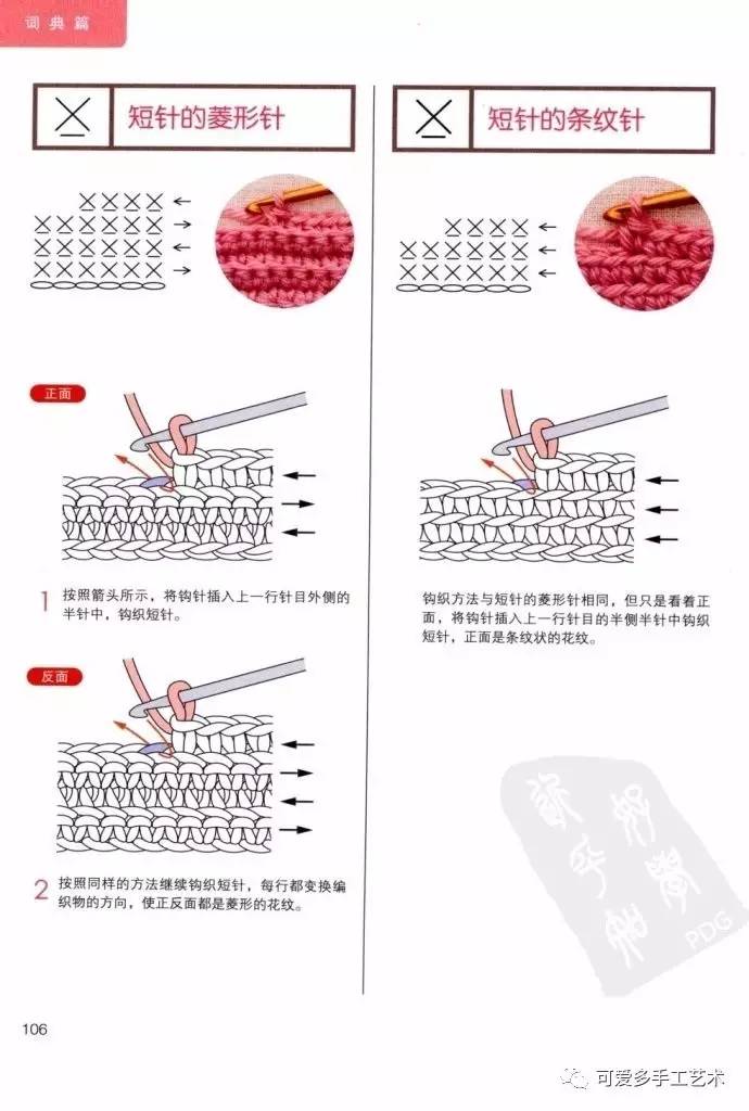 超全钩针基础针法图解教程,不会钩针的新手一看就能学会,果断收藏!