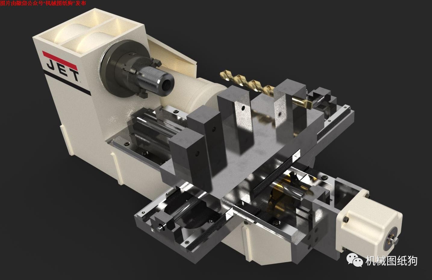 【工程机械】微型车床(家用车床)部件3d建模图纸 step