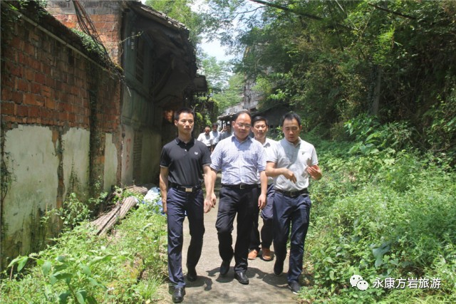 金华市旅游局局长卢关荣考察方岩旅游工作