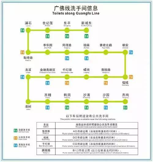 未来几年,广州地铁会重点在新线换乘站规划建设新厕所,比如十号线