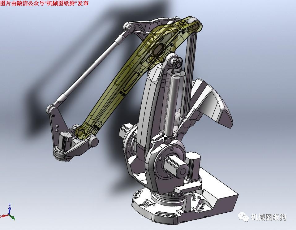【机器人】300kg码垛机械臂外形3d模型 solidworks设计