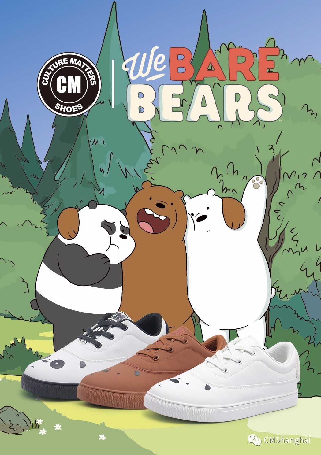 cm feiyue 虹桥天地店粉色少女心系列鞋品来袭 | cm x webarebears