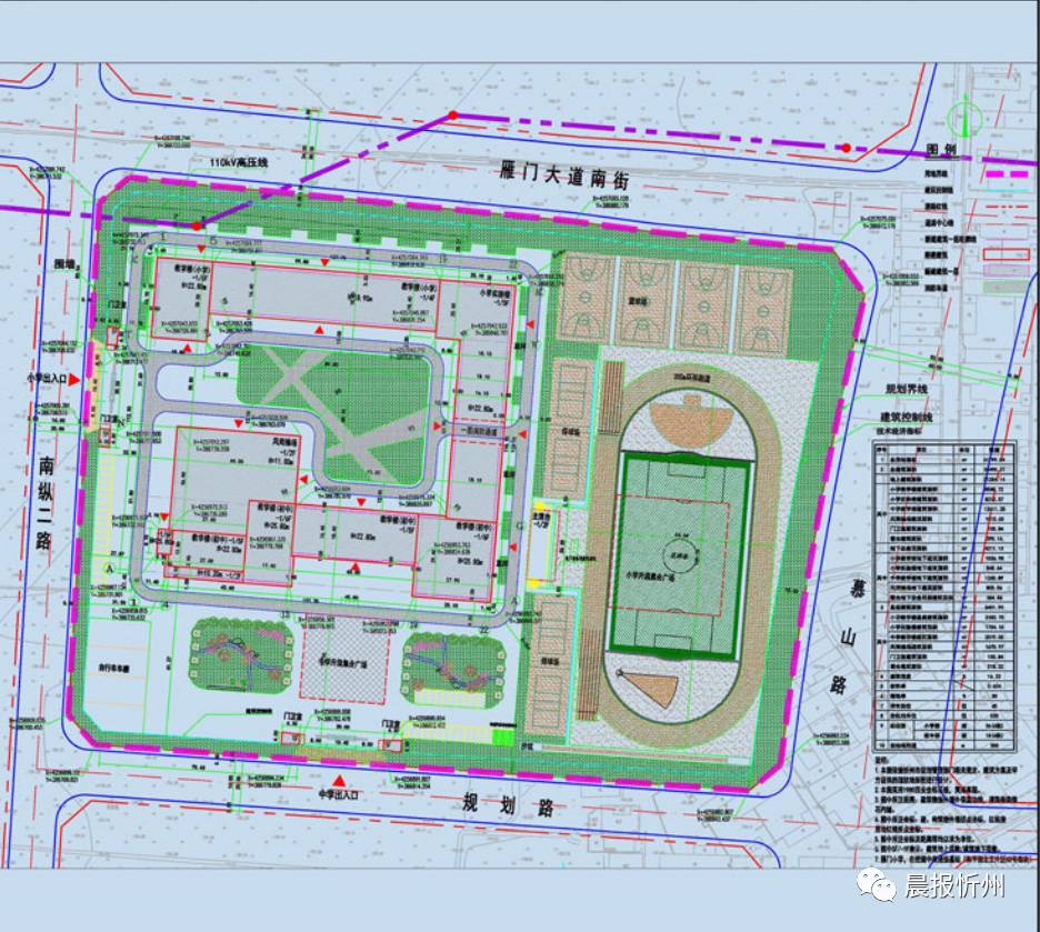 忻州师范学院新校区,雁门小学等5所新建院校选址公示