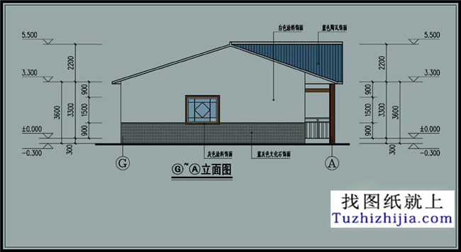 中式一层房屋设计施工cad图纸,不一样的中国风!