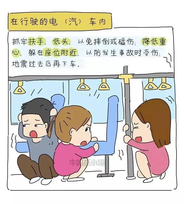 地震自救漫画,防止二次伤害最重要!