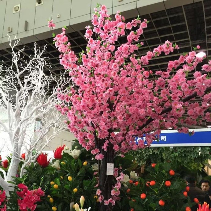 广东哪里有价格便宜的仿真桃花树卖