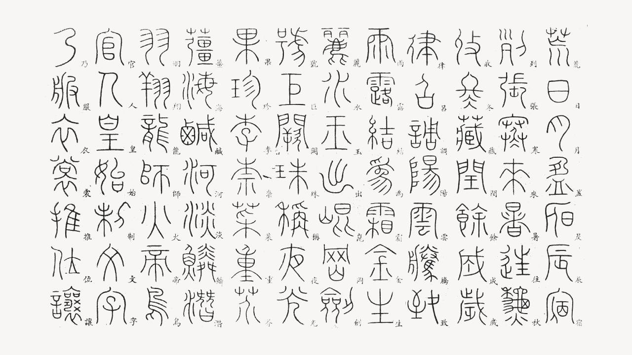 篆书的圆形构造体系,比例,曲线,汉字母形特征