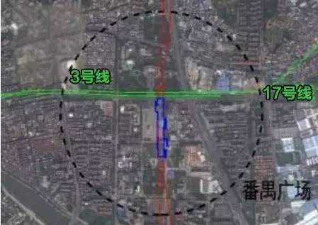 番禺大道宽80m, 且路中已建高架桥;清河东路宽60m,道路下方设有已建3