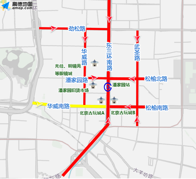 广场东侧路,广场西侧路,北池子大街,南池子大街,北河沿大街,南河沿