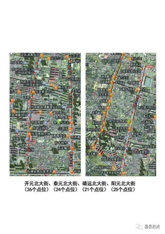 大桥河边路,荆轲大道,易兴路,金台路,靖远北大街,西关大桥)以及易县县