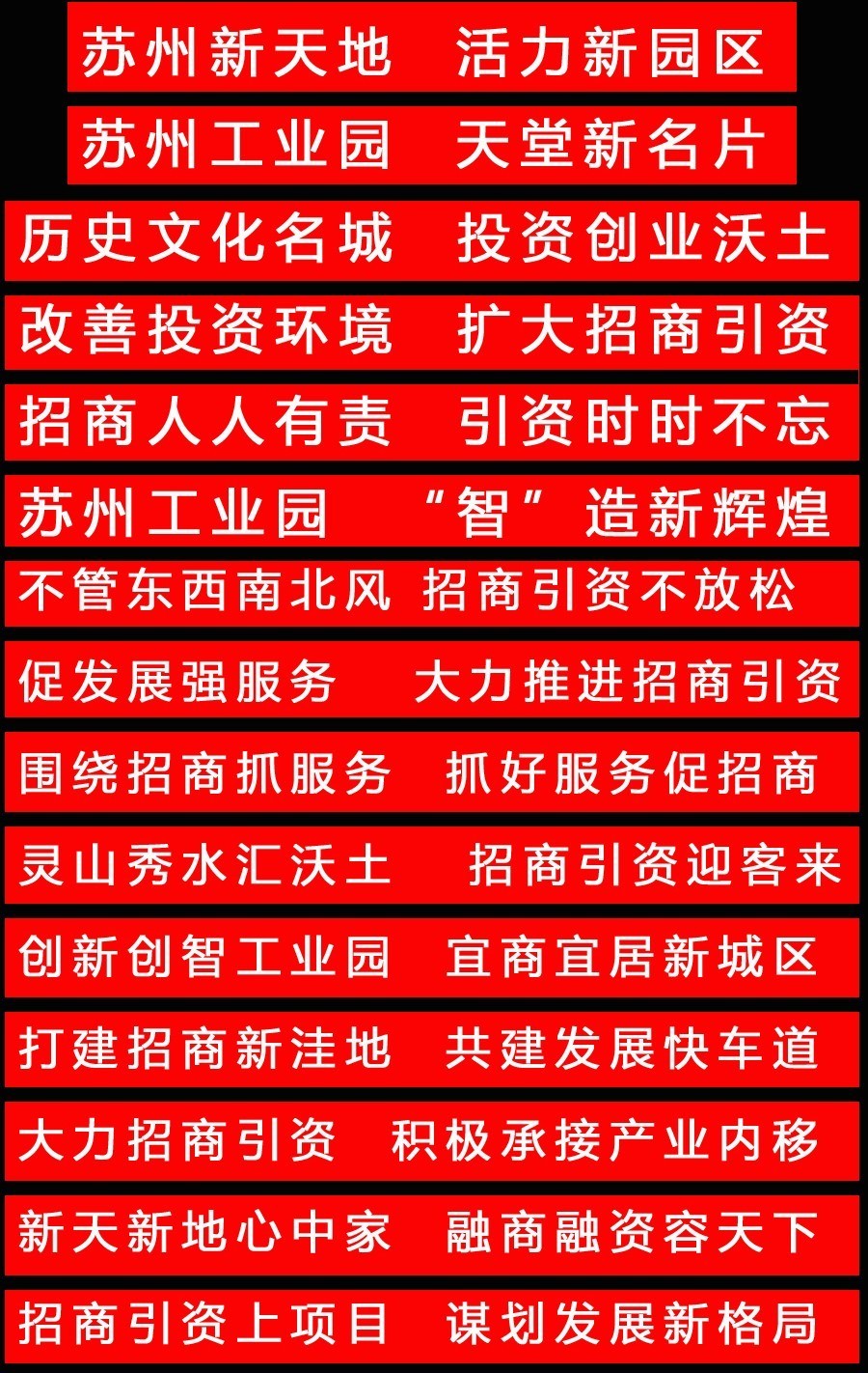 招商引资宣传标语精选100条