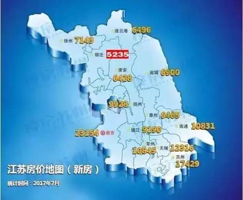 7月江苏13城房价地图新鲜出炉 太仓是高是低?