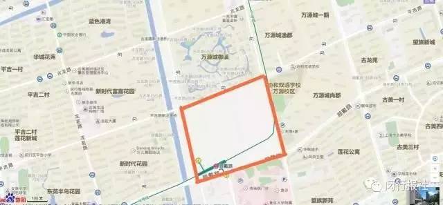 这块区域是 顾戴路,万源路,平吉路以及合川路围成的,根据上海市规土局