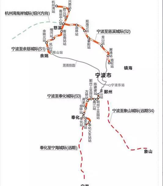 奉化线预计将与宁波3号线同时2019年1月底运营,成为宁波首条市域地铁
