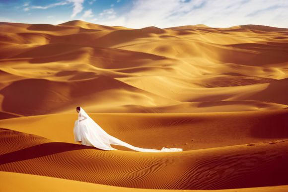 沙漠婚纱图片_黑色沙漠婚纱(2)
