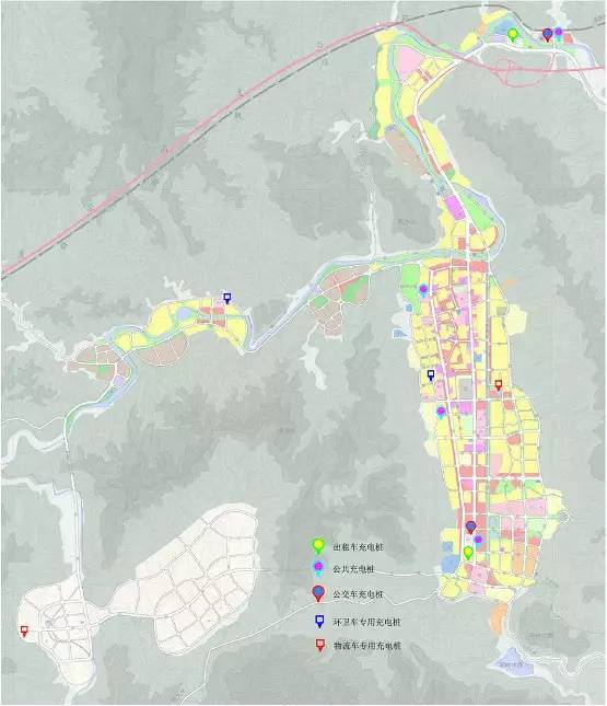 崇义县中心城区充电设施布局示意图安远县中心城区安远县中心城区至