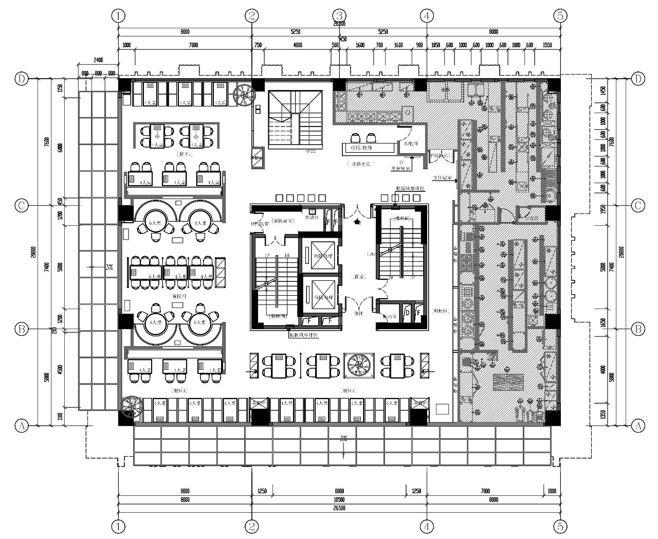 400平米餐饮空间平面图 500平米餐饮空间设计图 400平米餐饮投资预算