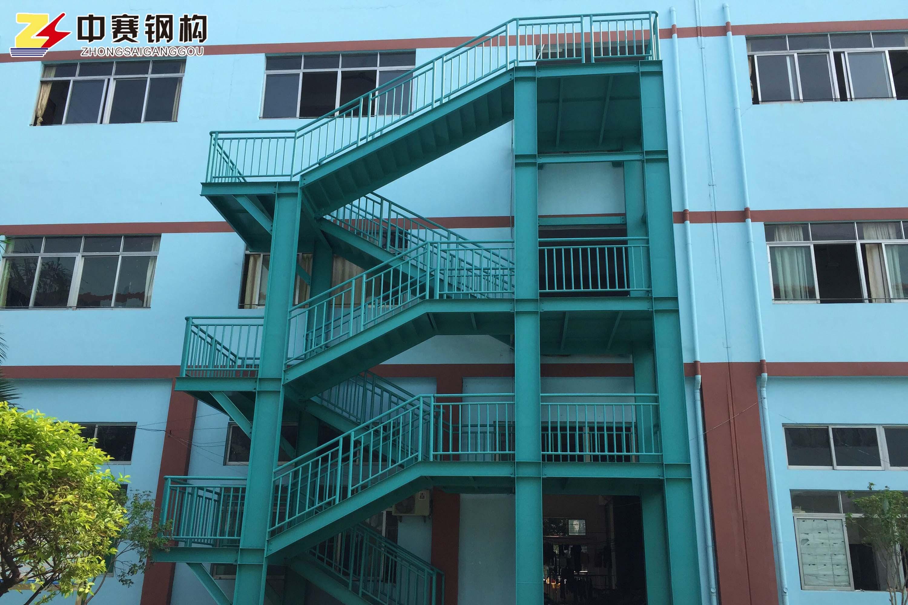 钢结构消防楼梯如何制作安装？ - 上海睿玲建筑钢结构工程有限公司
