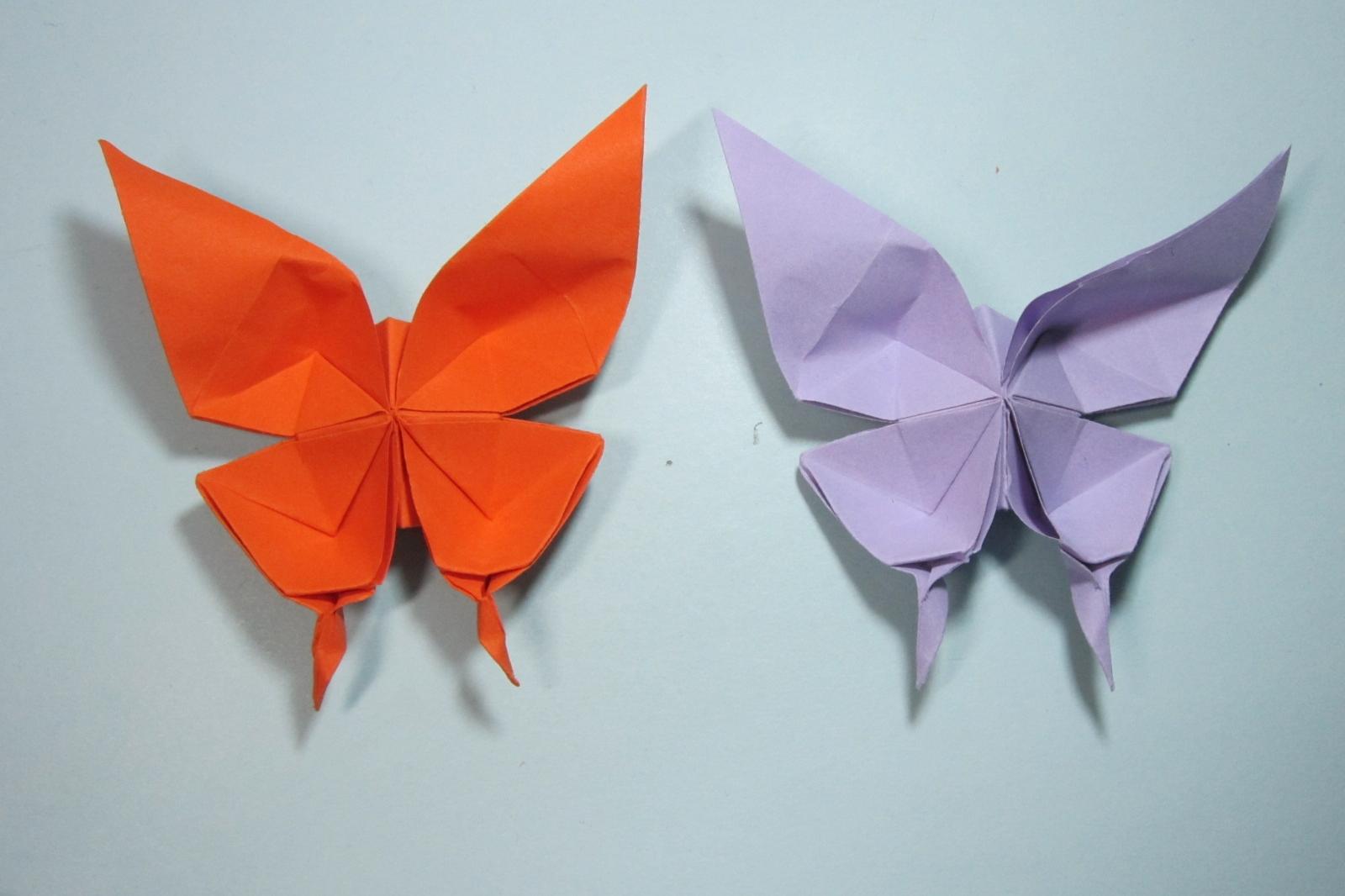 美丽的纸蝴蝶的简单折法图解💛巧艺网