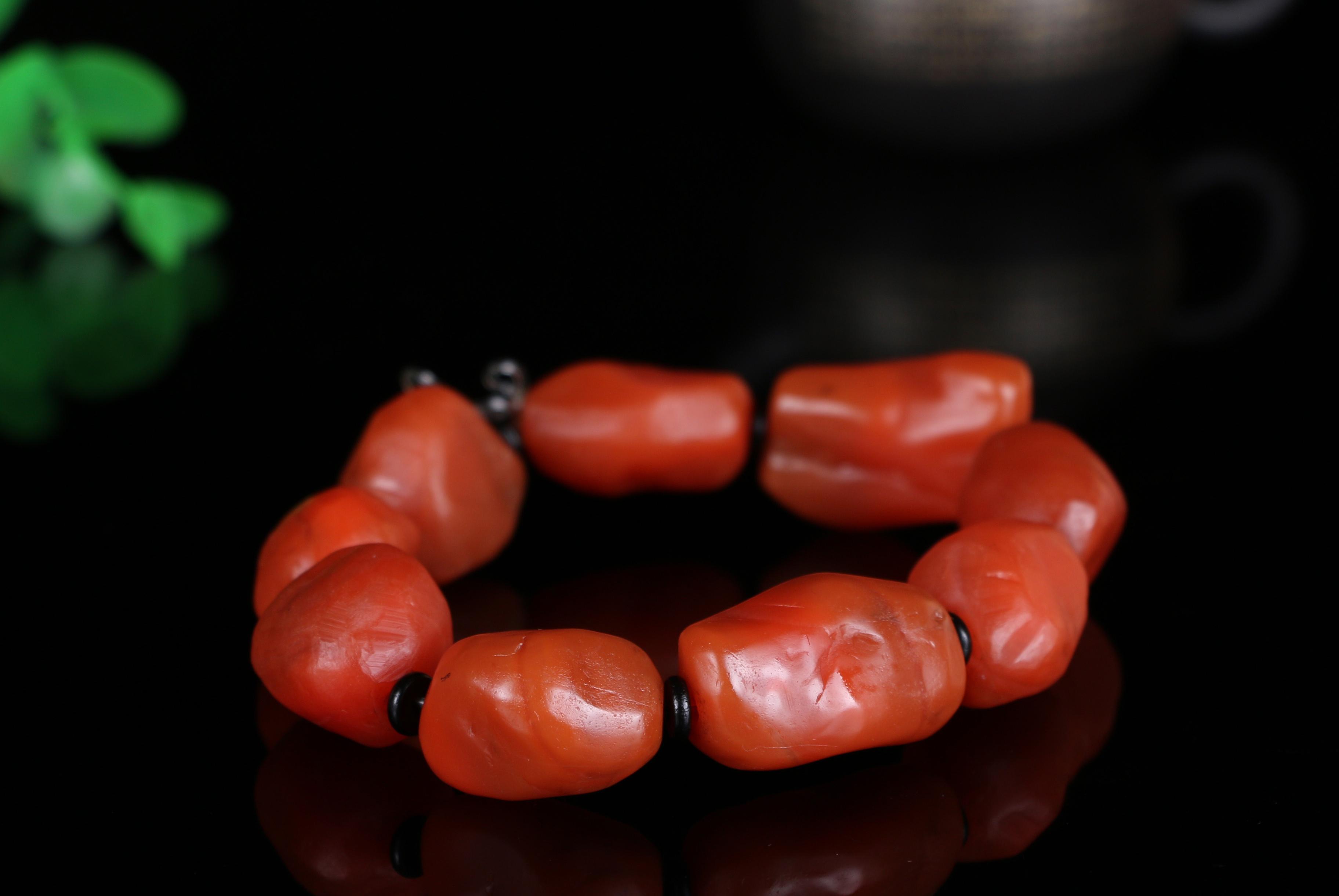 南红玛瑙柿子红108手串 保山料正品各种尺寸可搭配厂家批发火焰纹-阿里巴巴