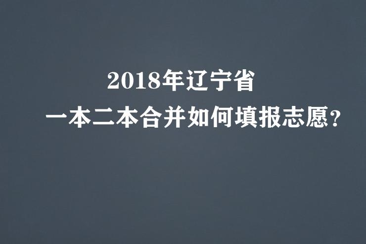 辽宁省2018年高考一本二本合并如何填报志愿?