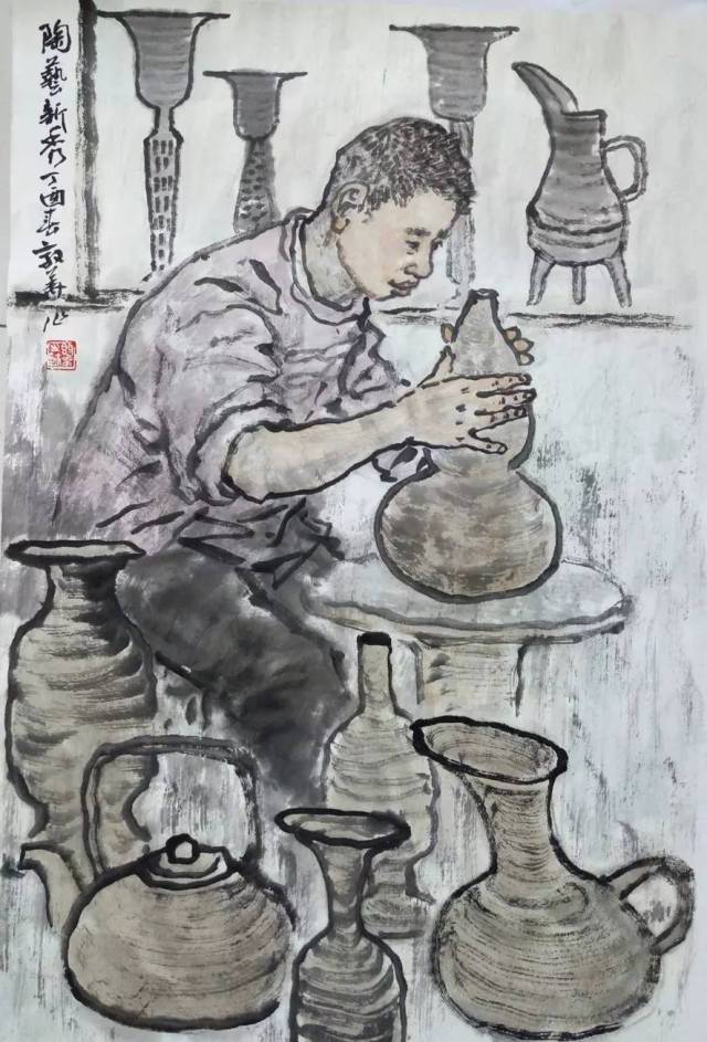 工匠精神画画作品图片