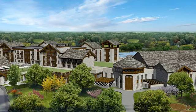 高大上的枫叶小镇温泉酒店项目被陈海波书记