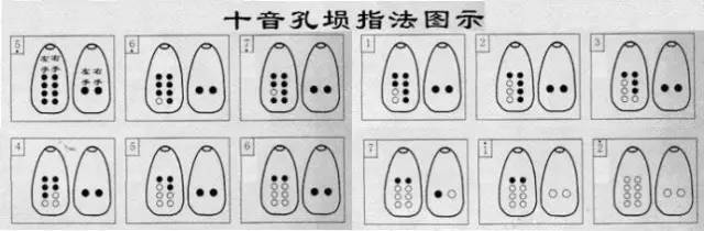 七孔埙的指法图图片