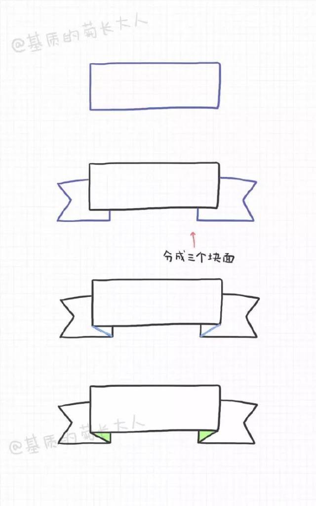 手帳簡筆畫素材 | 幾種畫手帳標籤的方法,趕緊get起來(基質的菊長大人