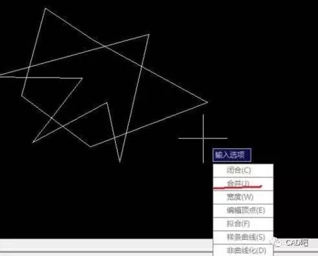 cad中怎样把分散的线段合并成一个整体