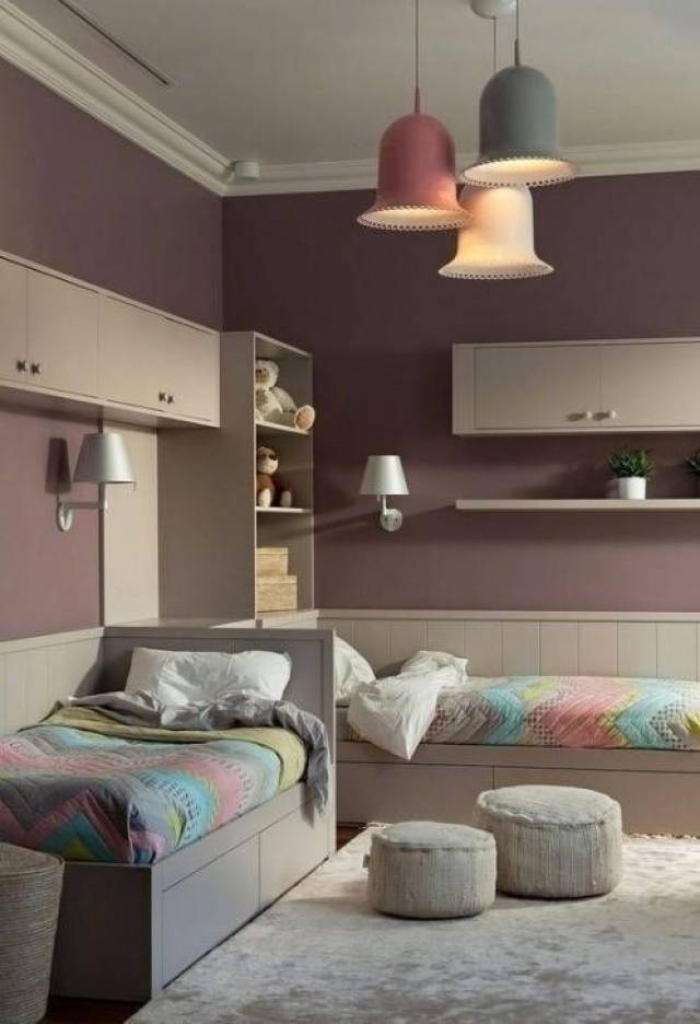 小房间放两张床效果图图片