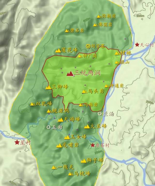 武夷山正岩山场地图图片