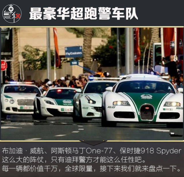 全球哪国的警车最土豪?迪拜超跑车队亮瞎眼