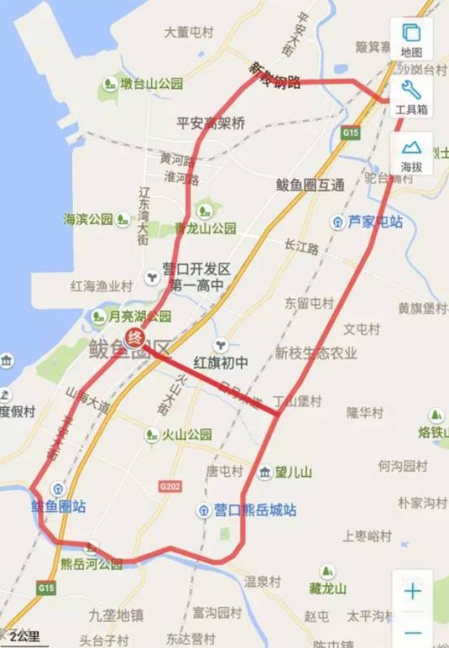 主要路線就是平安大街,熊嶽河路,望兒山大街,日月大道,這條路線俗稱