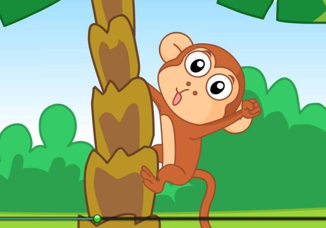 monkey says: i can climb 猴子说:我能很快地爬树