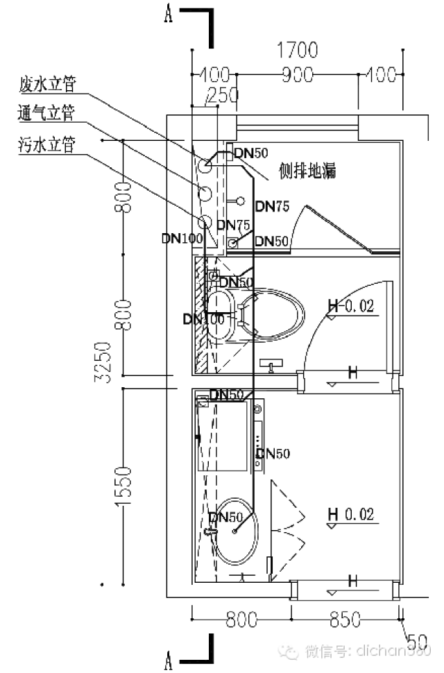 家装卫生间水路图图片