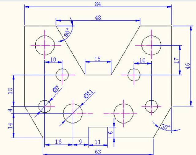 cad新手练手图初学者图片