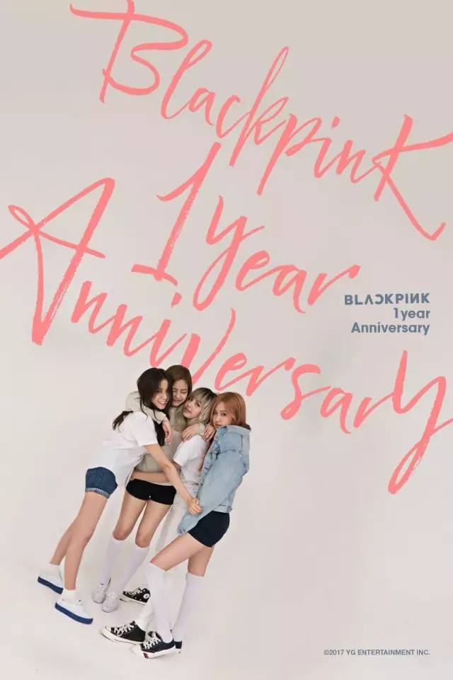 出道一週年粗卡 2016年8月8日,blackpink出道單曲專輯《square one》