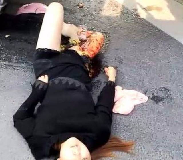 女子被撞倒死亡图片