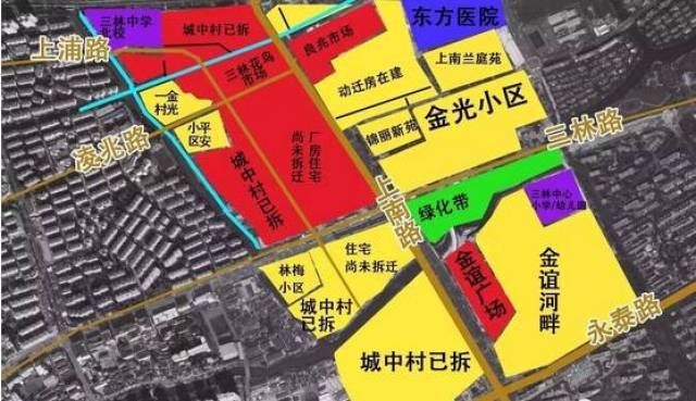 【三林】三林700亩城中村已拆光!中环商务区楼宇规划设计图出炉!